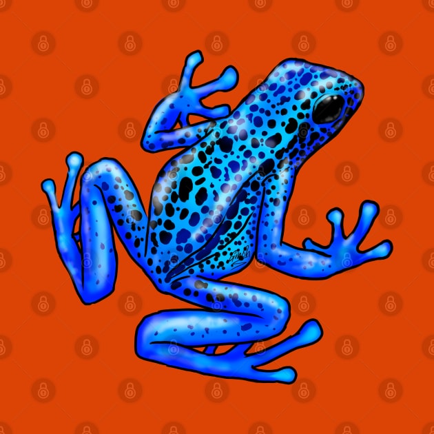 Blue Poison Dart Frog, Okopipi, Dendrobates Tinctorius Azureus by Studio DAVE