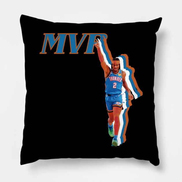 Shai Gilgeous-Alexander x MVP Pillow by Dystopianpalace