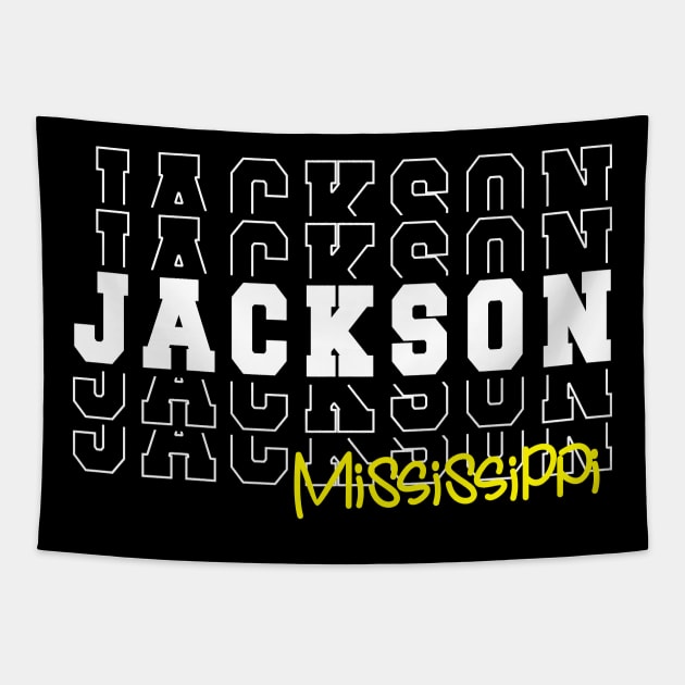 Jackson city Mississippi Jackson MS Tapestry by TeeLogic