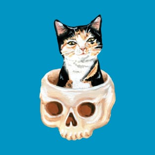 Cat in a skull T-Shirt