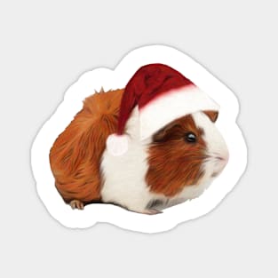 Guinea pig In Santa Hat Magnet