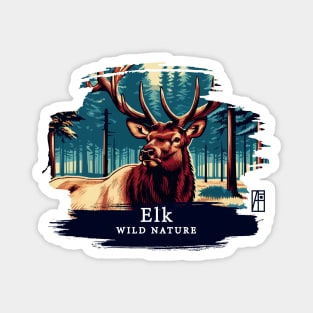 Elk - WILD NATURE - ELK -6 Magnet