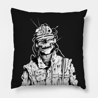 Deadhead (Black & White) Pillow