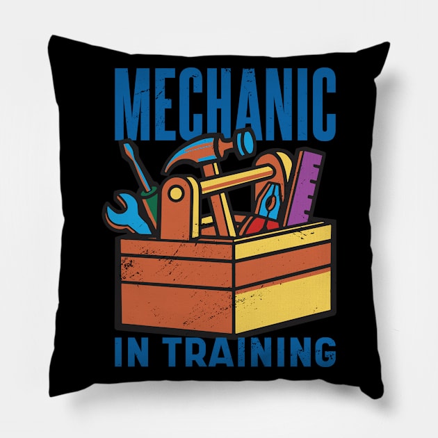 Mechanic in Training Pillow by Imaginariux