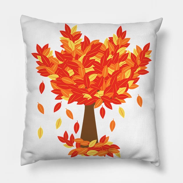 Autumn Tree Pillow by Orchyd