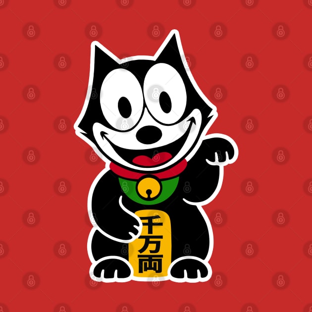 FELIX THE CAT - Japanese lucky cat by ROBZILLA