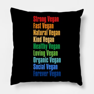 Rainbow I Am Forever Vegan Pillow