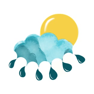 Weather Sun and Rain Cloud T-Shirt