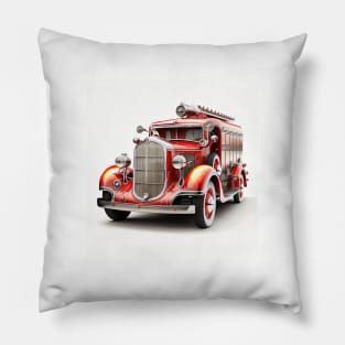 Art Deco Fire Truck Pillow