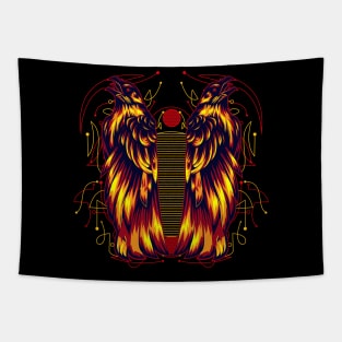 crow wing retro Tapestry