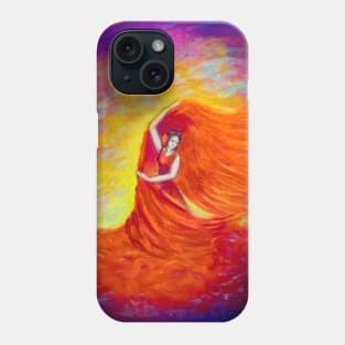 Spanish dancer in red dress Phone Case