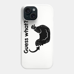 Chicken Butt - Black Text Phone Case