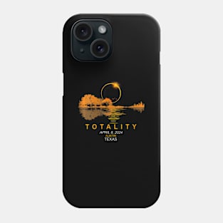 Wos Austin Texas Total Solar Eclipse 2024 Guitar Phone Case