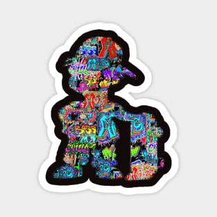 graffiti cartoon pop art fun skater Magnet