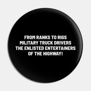 From Ranks to Rigs – Military Truck Drivers Pin