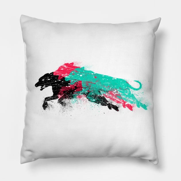 Dogs in action Pillow by barmalisiRTB