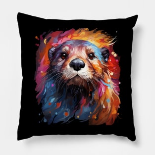 Otter Rainbow Pillow