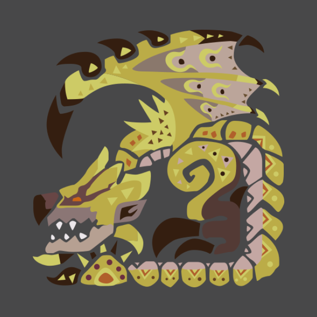 Gold Rathian - Monster Hunter World Iceborne - T-Shirt | TeePublic