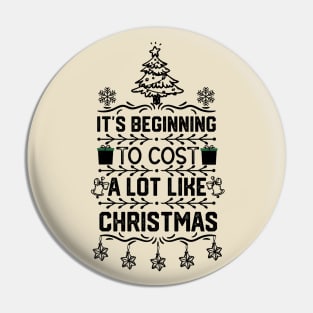 Hilarious Christmas Gift Idea - It's Beginning to Cost a Lot Like Christmas - Hilarious Xmas Jokes Quotes Pin