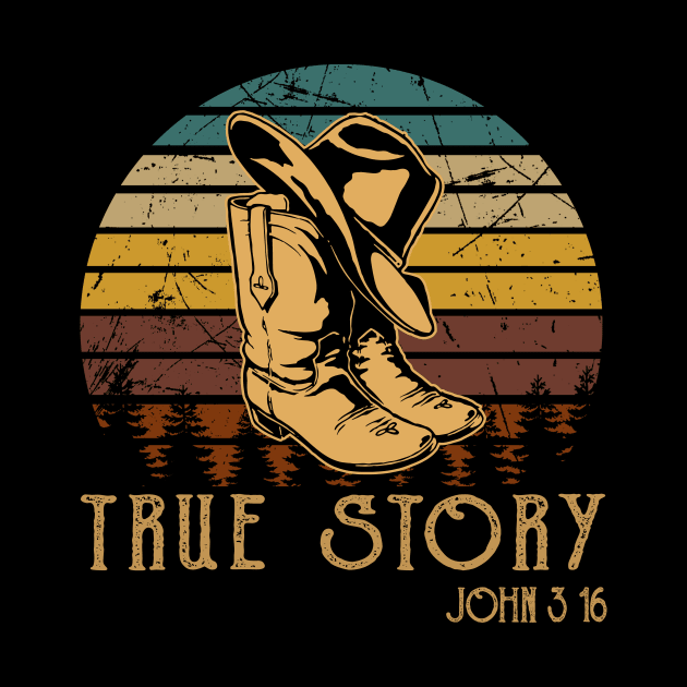 True Story Cowboy Boots by Beard Art eye