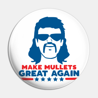 Make Mullets Great Again Vintage 80s Hair Party USA Pin