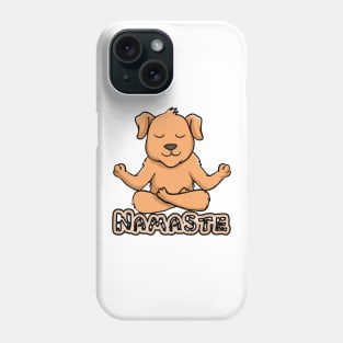 namaste dog yoga Phone Case