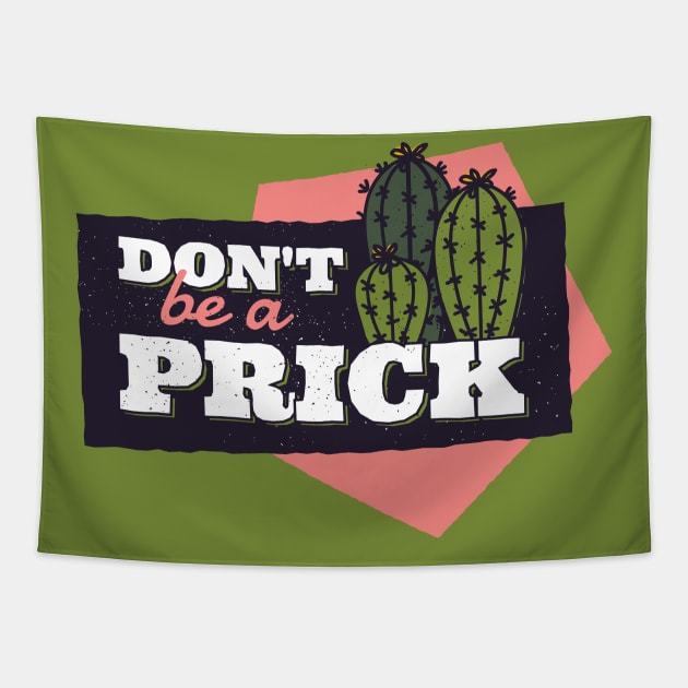 Funny Cactus Typography Tapestry by Urban_Vintage