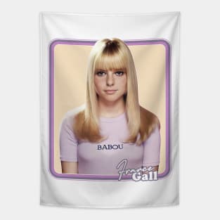 France Gall -- Retro Faded Style Fan Design Tapestry