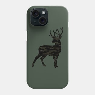 Dark camouflage pattern Mosaik Style deer Phone Case