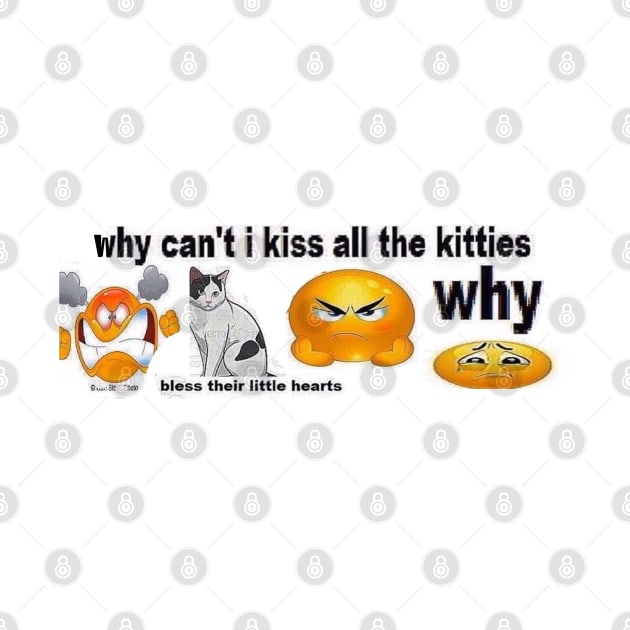 Why Can't I Kiss All The Kitties Bumper Sticker by casserolestan