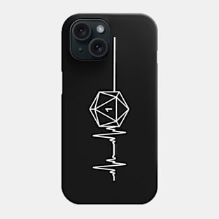 Critical Roll Fail Heartbeat Dungeons and Dragons Dice Deathsave Phone Case