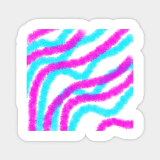 Pink blue watercolor abstract art design Magnet