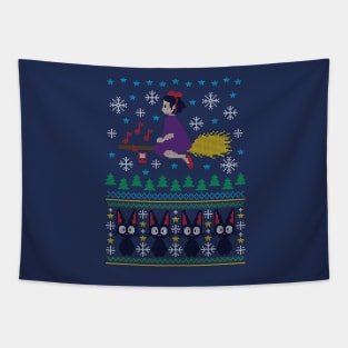 Little Witch's Night Flight Tapestry