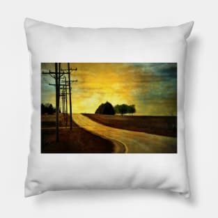 On a Country Road Pillow