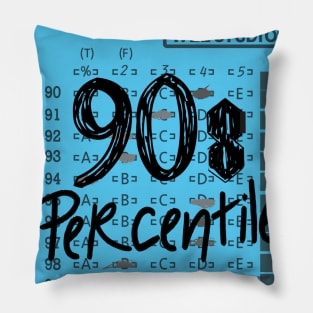 90s Percentile Logo - BLUE SQUARE Pillow