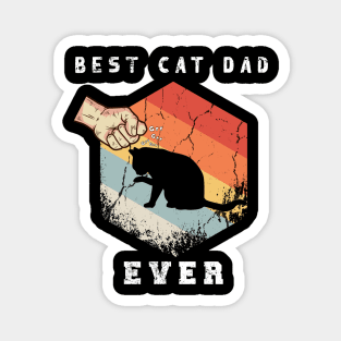 Best cat dad ever - Father vintage cat dad ever gift Magnet