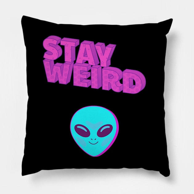 Stay weird shirt Pillow by Lindseysdesigns