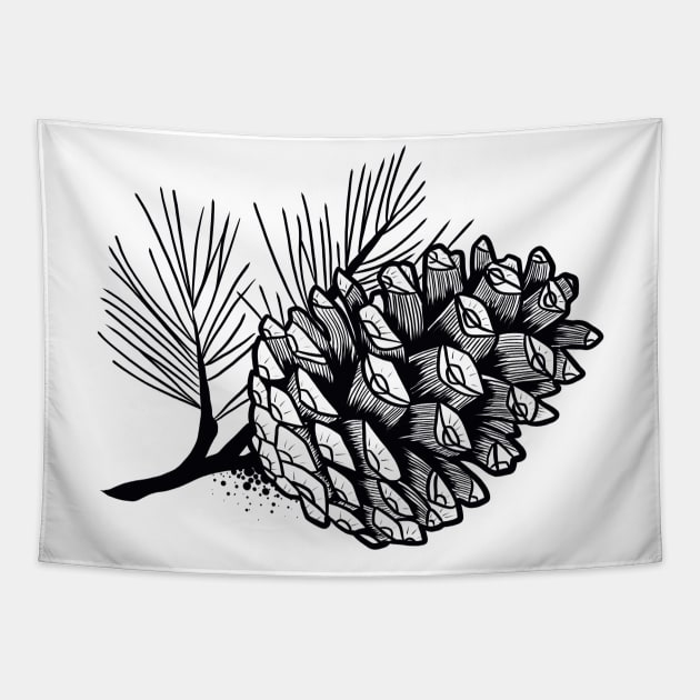 Pine cone Tapestry by Adorline