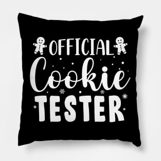 Official Cookie Tester Christmas Baking Team Gift Pillow