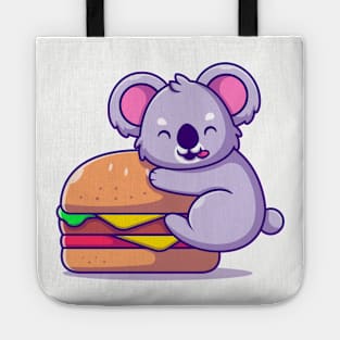 Cute Koala With Big Burger 2 Tote