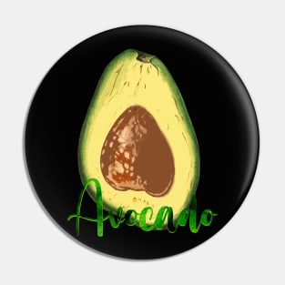 Ripe Avocado Portrait Pin