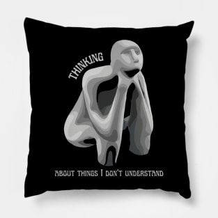 Prehistoric Pop Art Thinker Pillow