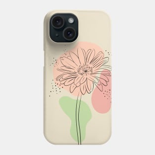 Gerbera in boho style Phone Case