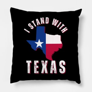 I Stand with Texas Proud Patriotic Texan State Map Pillow