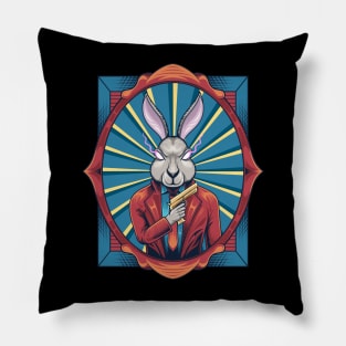 Rabbit Mafia Illustration Pillow