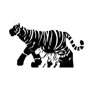 Black and White Tigers T-Shirt