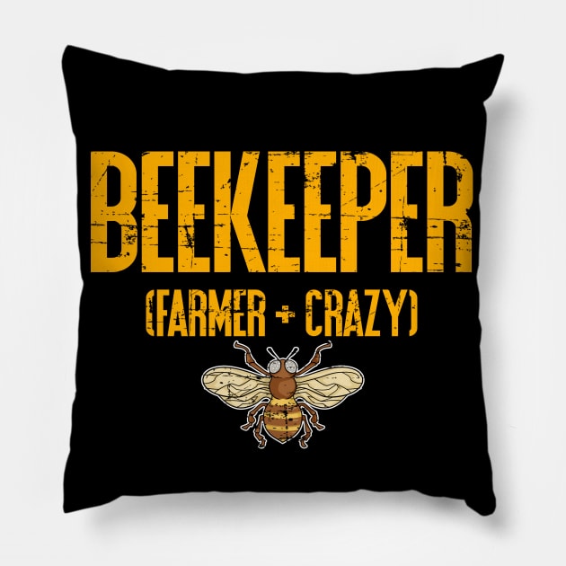 Bee Keeper Shirt for Men Women Pillow by HopeandHobby