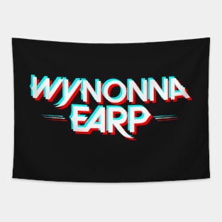 Wynonna Earp Logo Glitch - White Tapestry