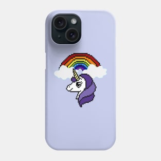 UNICORN RAINBOW - pixel art Phone Case