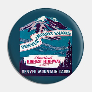 1940's Mount Evans Road, Colorado Pin